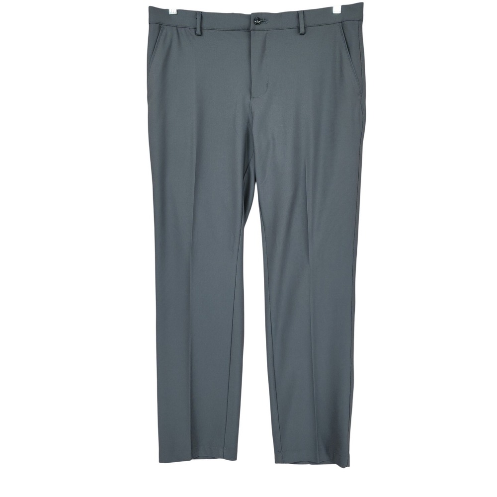 Greg Norman Golf Pants Men 36x30 Gray Polyester Spandex Performance Stretch